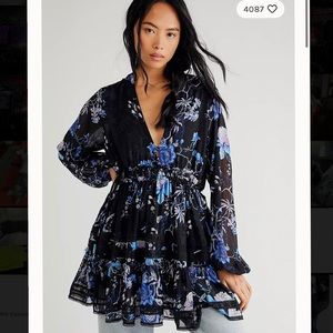 Free People Cherry Blossom Mini Dress